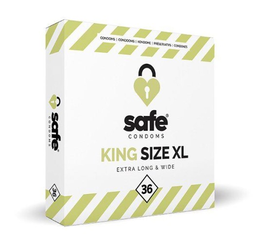 SAFE - Condoms King Size XL Extra Long & Wide (36 pcs)